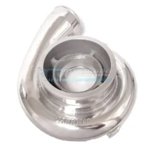 Polished Compressor housing for Garrett GTX4508R (80mm/108mm) with hose connection out.