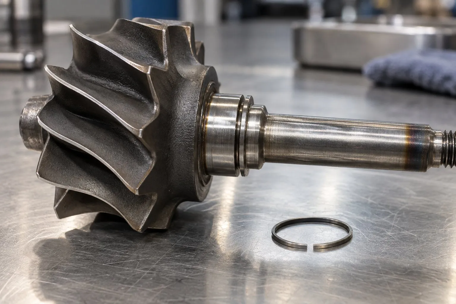 Turbocharger Oil Seals: Why They Fail and When to Replace Them 3 Close-up of a turbocharger turbine shaft seal groove and its small split metal piston ring seal